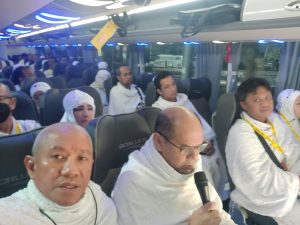 Jamaah Haji Thayiba Tora 2023 menuju Mina untuk Tarwiyah